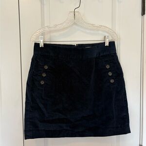 Banana Republic Navy Button-Accent Mini Pencil Skirt